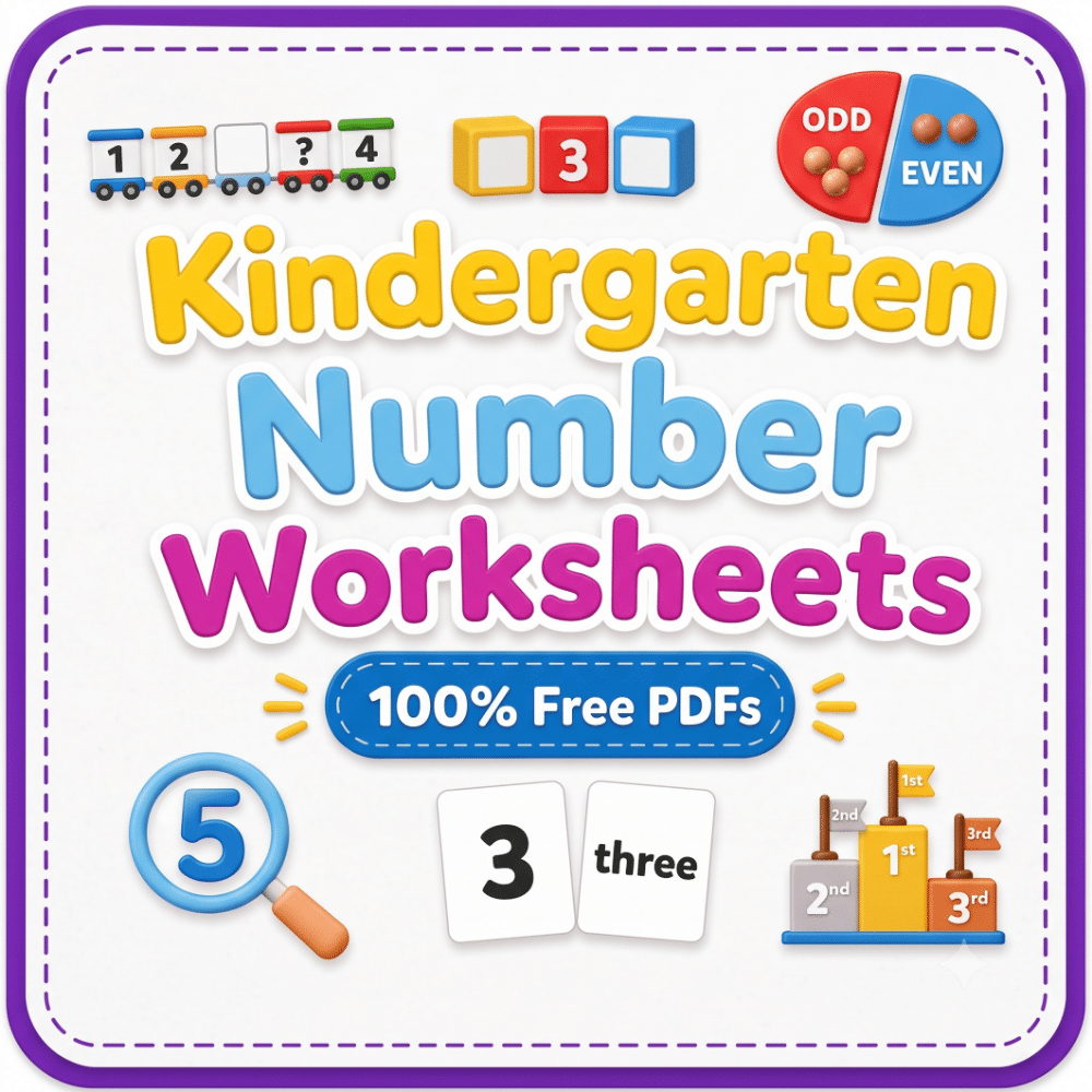 Kindergarten Number Worksheets (Free Printable 55 PDFs)